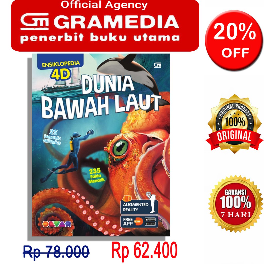 enslikopedia 4 dimensi -  dunia bawah laut - buku cerita anak - original & segel - harga grosir