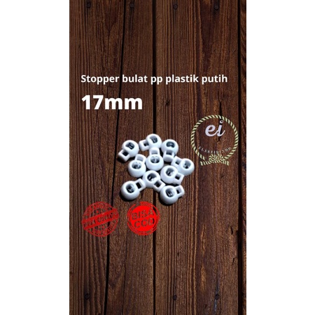 stopper bulat plastik pp putih 17mm