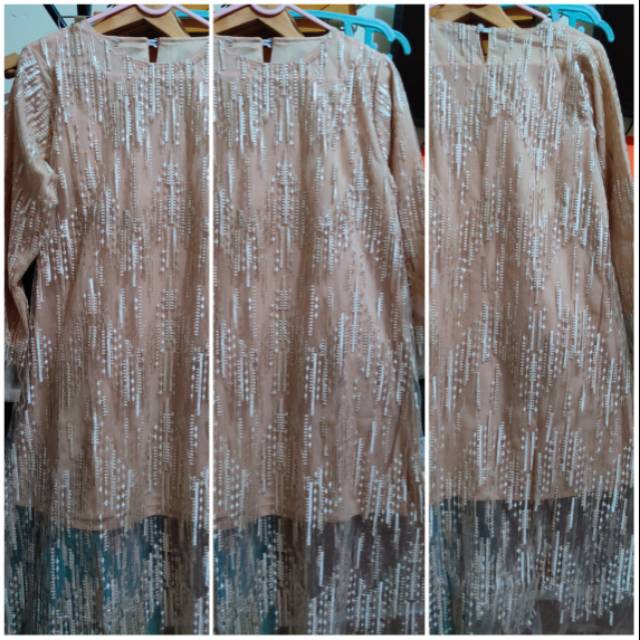 Tunik brukat mewah long tunik brukat baju kondangan atasan brukat