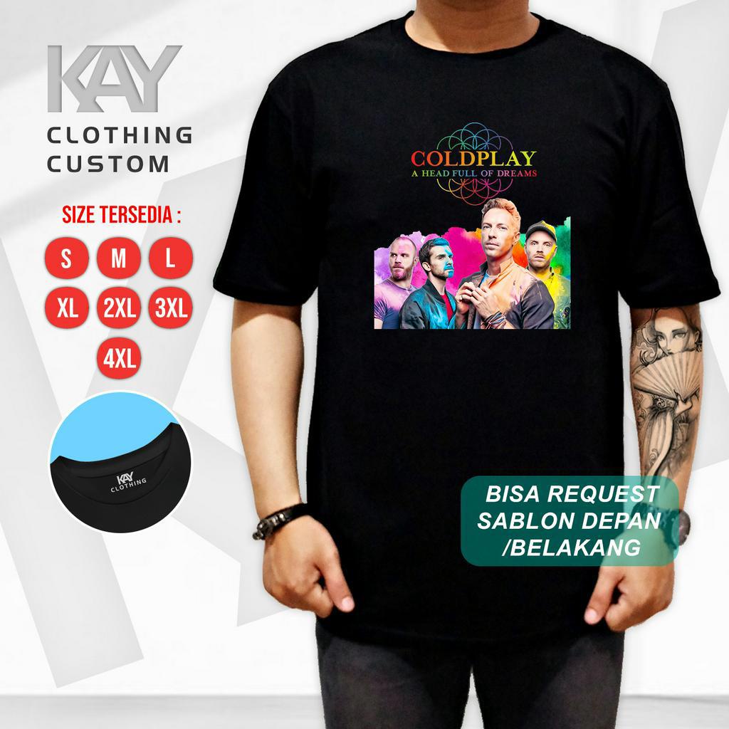 KAOS DISTRO COLDPLAY GROUP / BAJU KAOS ATASAN EDISI NYANYI GROUP BAND / T-SHIRT UNISEX PRIA & WANITA