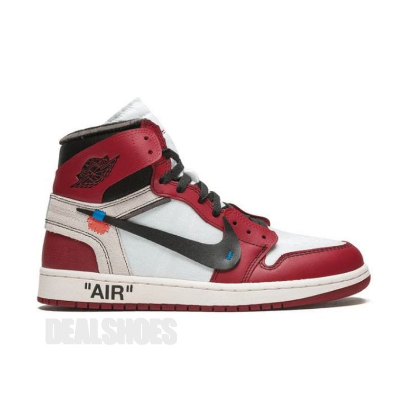 Nike Air Jordan 1 Retro High x Off White Chicago White Black Varsity Red 100% Authentic Kode Art AA3