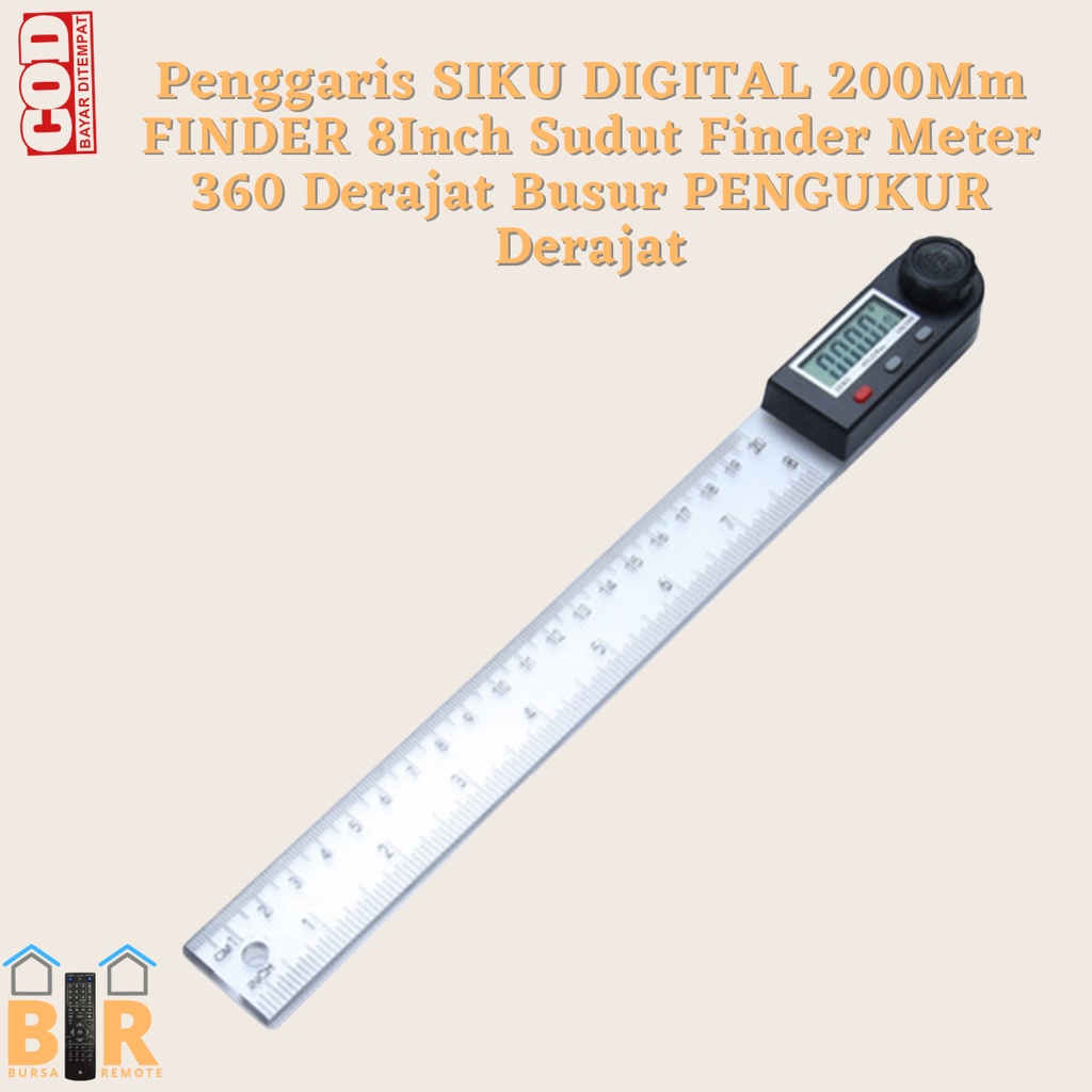 Penggaris SIKU DIGITAL 200Mm FINDER 8Inch Sudut Finder Meter 360 Derajat Busur PENGUKUR Derajat