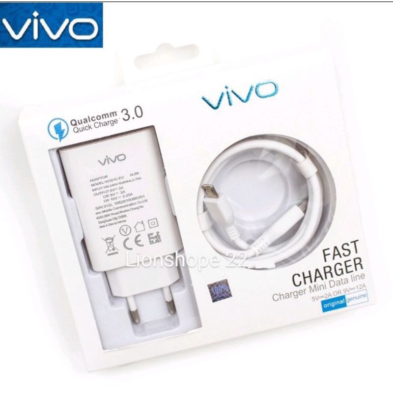 Charger TC Casan Original 100℅ Vivo  S1 Y11 Y19 Y12 V19 V15 V21 V20 Fash Charging Semua Hp Micro Tip