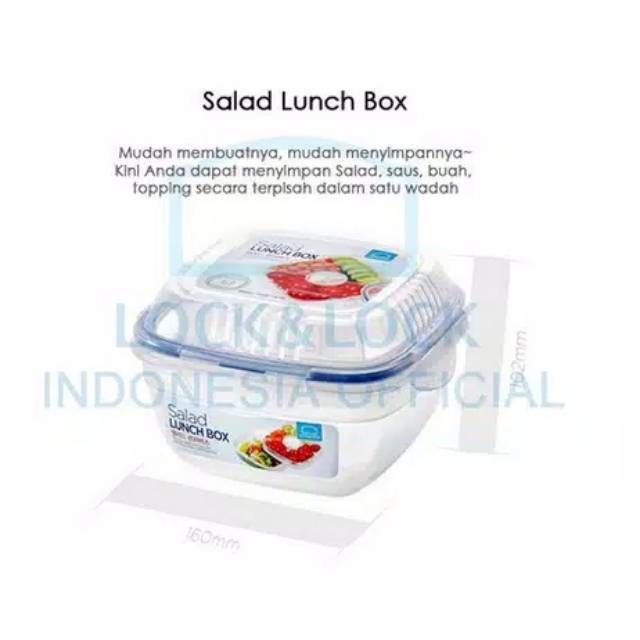 Lock &amp; Lock Salad Lunch Box with Tray 950ml