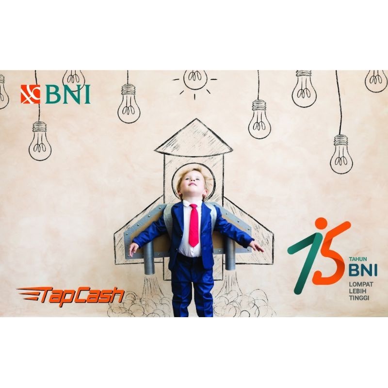 Tapcash HUT 75 BNI 2021 - Children With Rockets ORI /Like eMONEY eTOLL Flazz or Brizzi