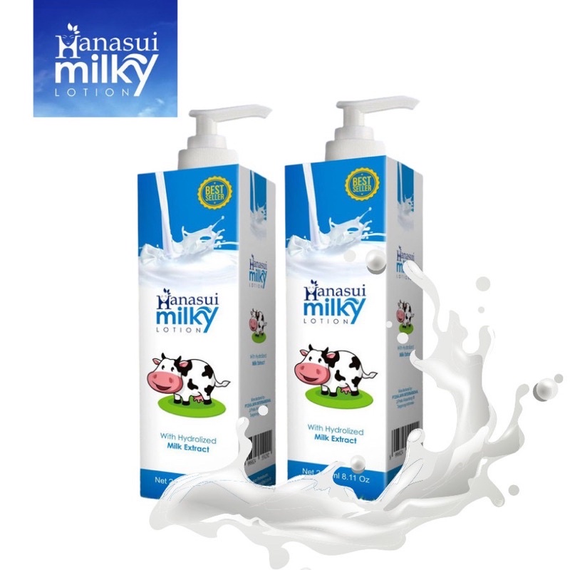 HANASUI (BPOM) Milky Lotion with Milk Extract | lotion susu hanasui