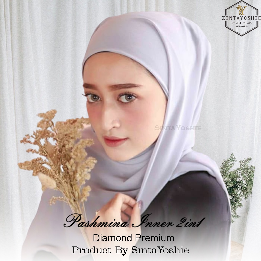 Jilbab Pashmina Inner 2in1 Diamond Crepe Grosir Termurah