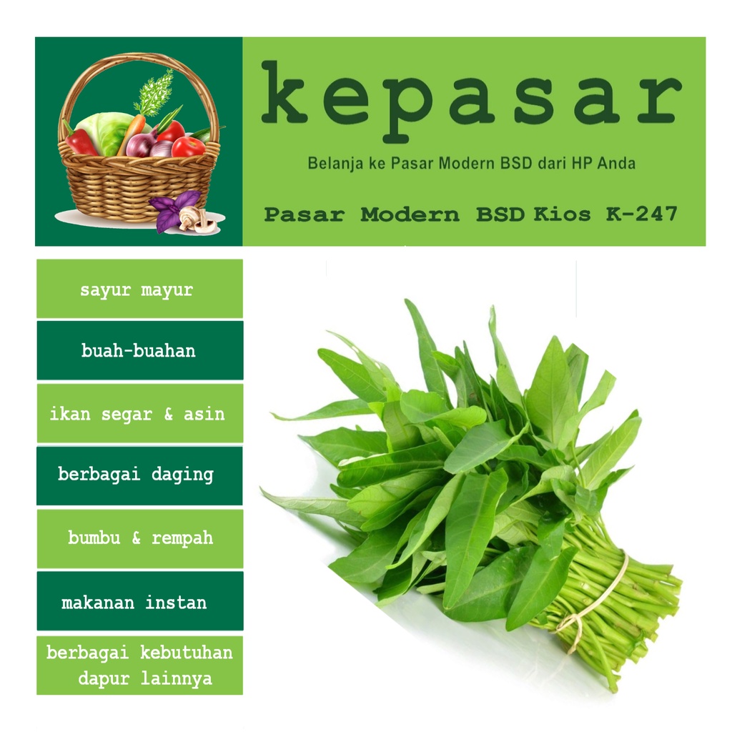 

Kangkung 1 ikat - Kepasar Pasar Online
