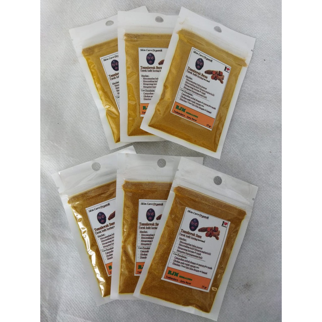 MASKER WAJAH ORGANIK TEMULAWAK 3 SACHET