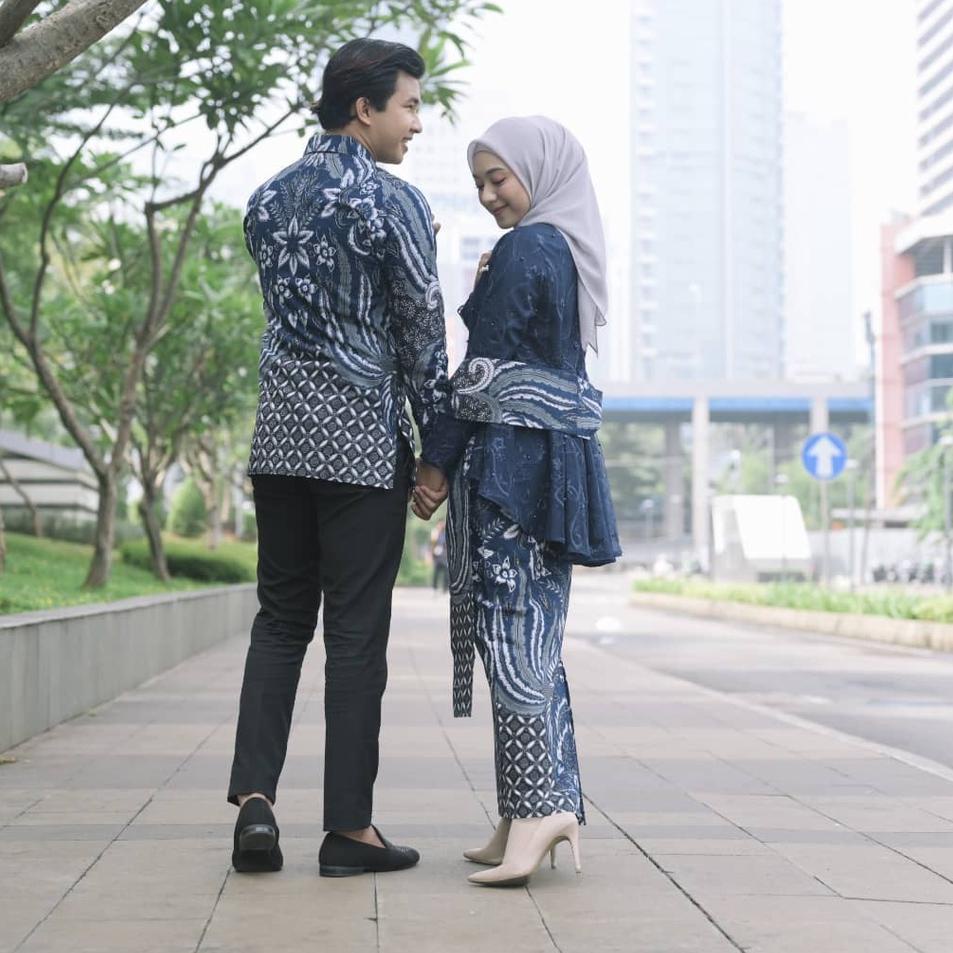 Harga Termuraah Batik Couple Modern Couple Modern Kebaya Tunik Couple Tunangan Wisuda Kondangan Lama