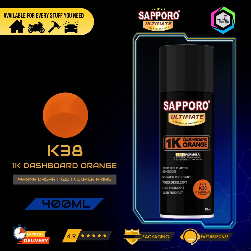 SAPPORO ULTIMATE Cat Semprot K38 1K Dashboard Orange