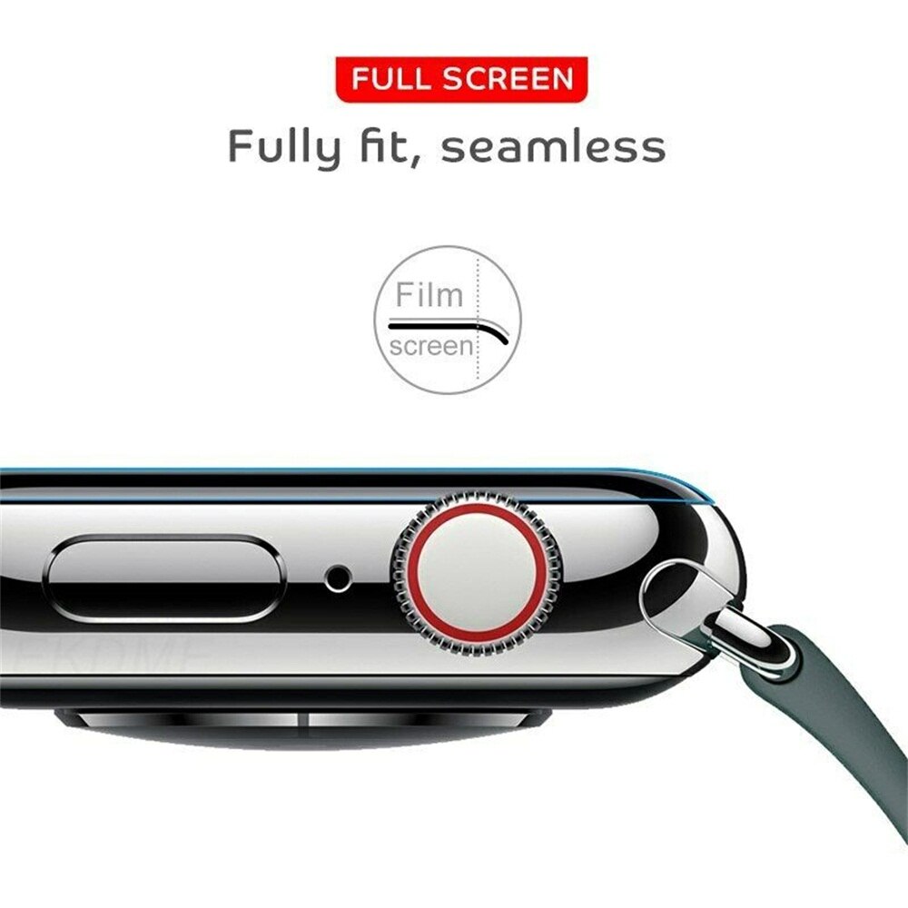 Film Pelindung Layar Tpu Hydrogel 3d Full Cover Tahan Lama Untuk Apple Watch Seri 4 3 2 1