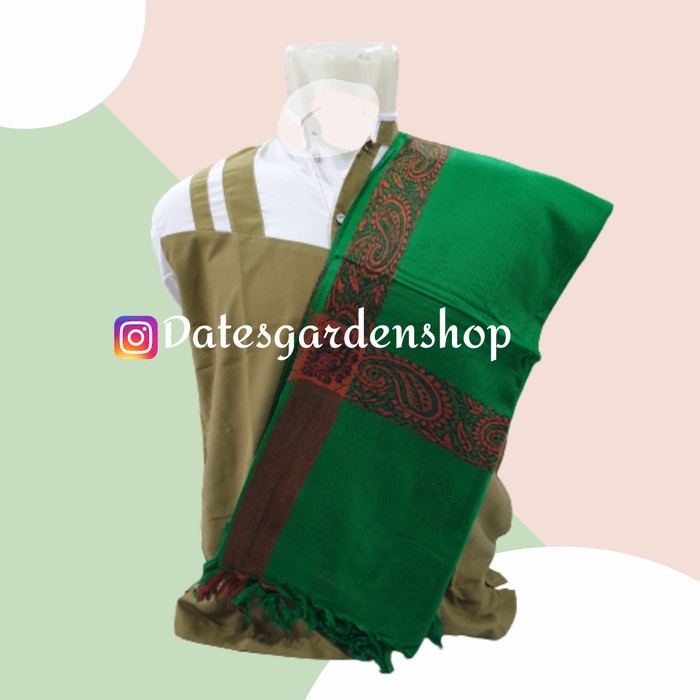 Sorban Kashmiri/Alsafeda Hijau - almasin (N0J5) Sorban murah surban sorban best seller Sorban arab S
