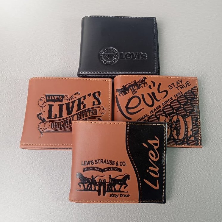 TERMURAH!! Dompet Pria Bahan Sintetis LV Free BOX Dompet Lipat