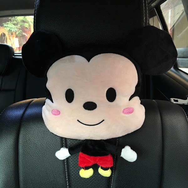 Bantal Sandaran Jok Mobil Kepala Leher Headrest Car Set DISNEY MICKEY MINNIE MOUSE Full Body Lucu