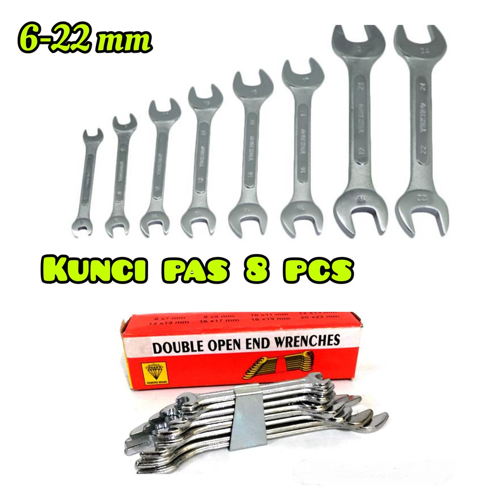 Kunci Pas 6 8 9 10 12 14 16 18 20 Set Isi 8 Pcs - Diamond