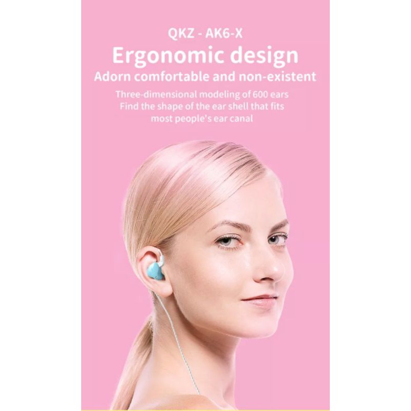 QKZ AK6-X In Ear Hifi Earphone subwoofer Sports With Mic Headset Music Headphone Gaming with Box