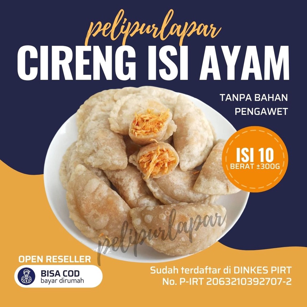 

(COD) Cireng Isi Ayam Pedas Bumbu Rujak Makanan Ringan Pedes Fresh Camilan Beku Frozen Food Instan Snack Cemilan Pedas Jajanan Murah Aci Goreng Isi - pelipurlapar