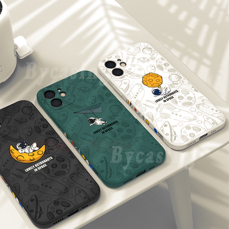 Soft Case Silikon Motif Astronot Luar Angkasa Untuk Xiaomi Poco M3 X3Pro X3NFC Redmi Note 11 Pro Redmi 10 9T Note 10S Note10Pro Note9S Note8