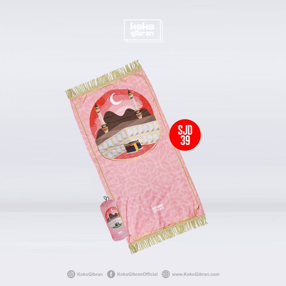 Sajadah Custom Nama -Sejadah Nama - Sajadah Anak Perempuan - Sajadah Anak Karakter - Sajadah Printing Koko Gibran-SJD39