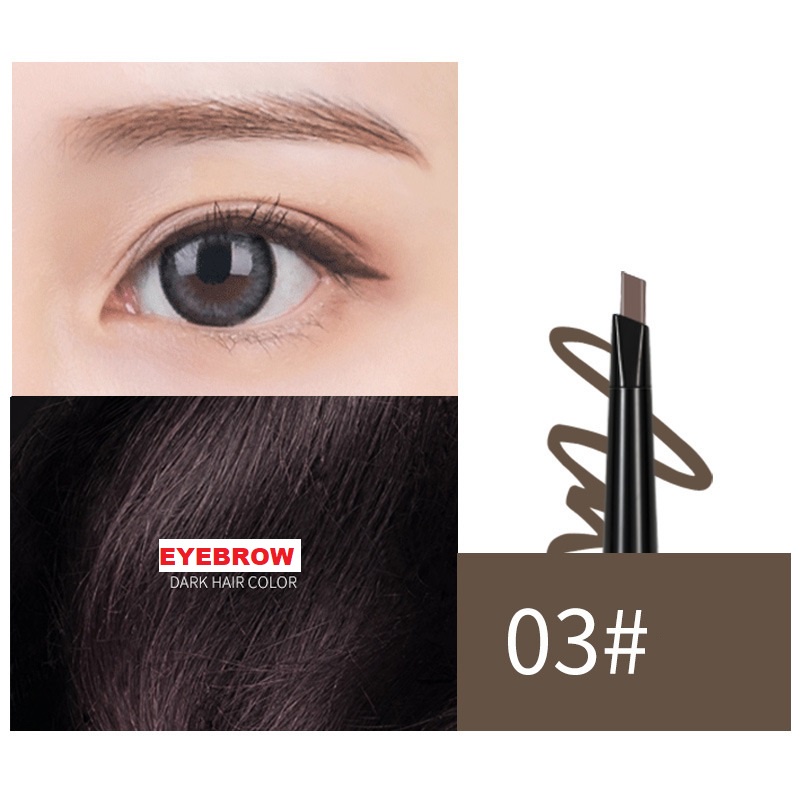 LAMEILA EYEBROW NEW ~ PENSIL ALIS PUTAR BERKEPALA DUA ~ TIDAK MUDAH LUNTUR 804