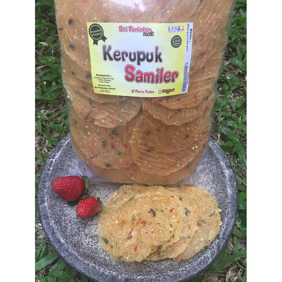 

Opak Pedas manis keripik kerupuk singkong