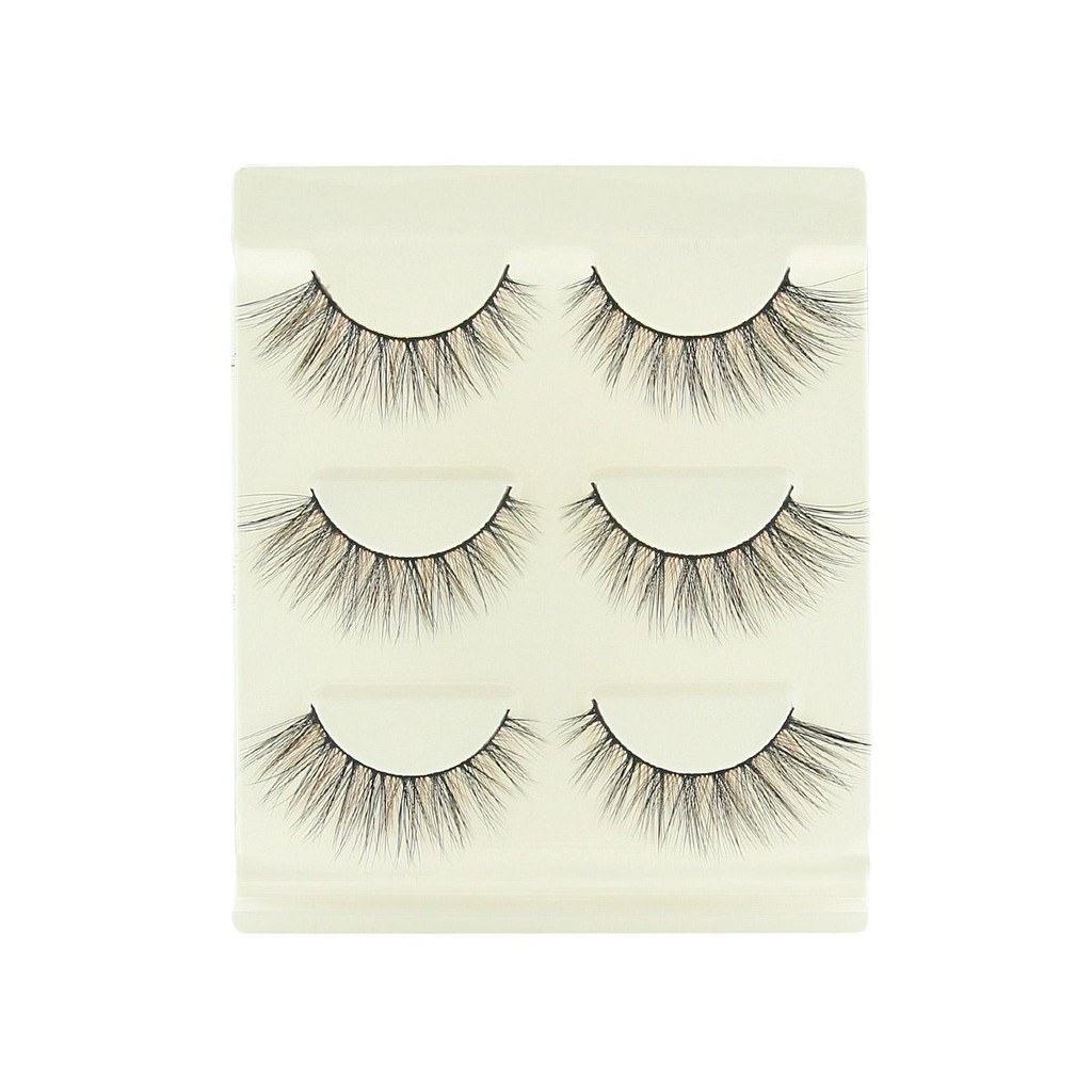 Bulu Mata Palsu 3 Pasang (Curvy Fashion False Eyelashes) W-16