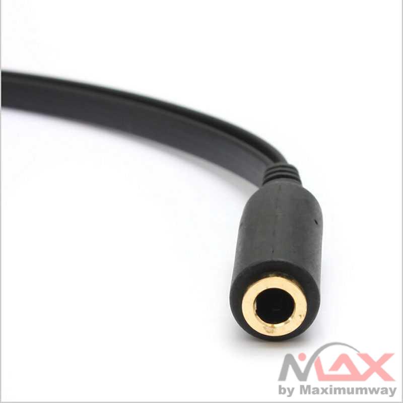 Taffware Splitter Audio Jack 3.5mm Female Dual 3.5mm Male (Mic+Hear) 3.5mm Y split Y Splitter 2 Jack Male to 1 Female Headphone Microphone Audio Adapter Cable Connector