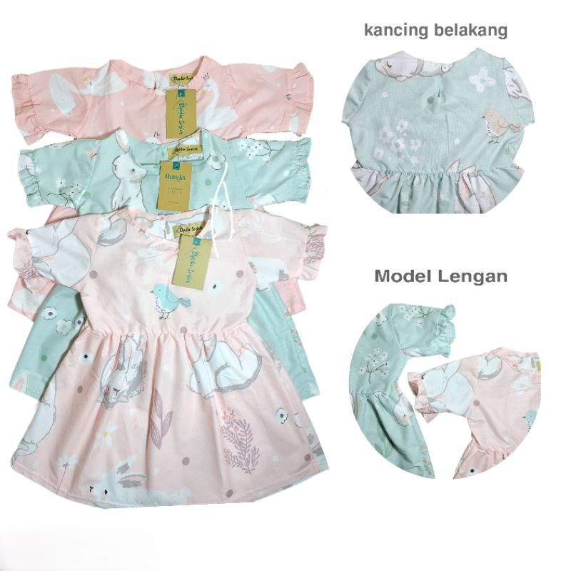 Elpidiv-Dress Anak Motif 2thn-6thn Soft Rayon Premium