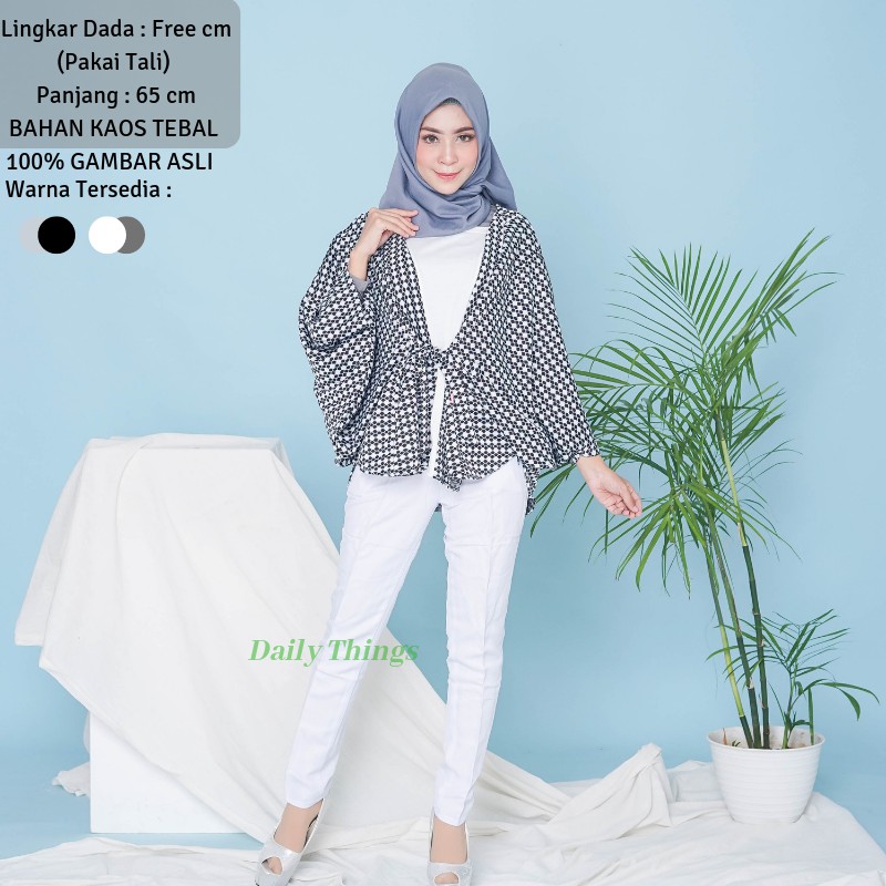 Dailythings Blouse Batwing Love FIT XXL Jumbo Blouse Kantor