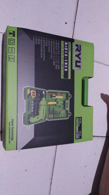 Promo... Paket Mesin Bor Ryu Rid 13-1 Reb Impact Drill Ryu Rid 13-1 Reb Set