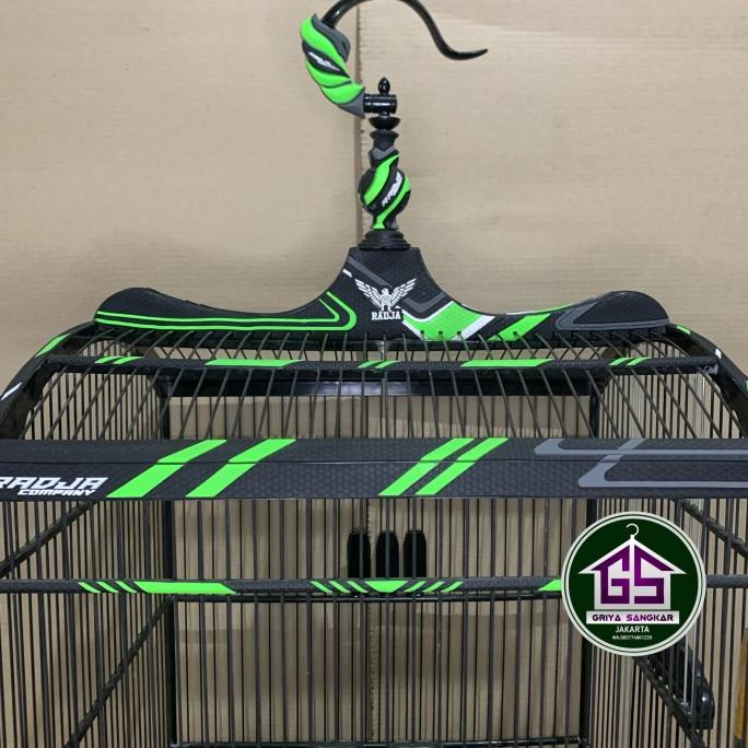 TERBARU|NEW STOCK|READY STOCK|BIG SALE SANGKAR KANDANG KOTAK RADJA 3D CARBON HIJAU NO 1 