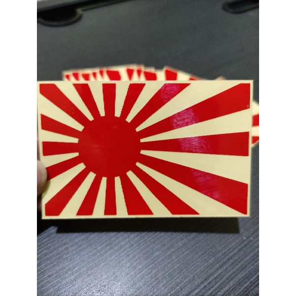 Sticker bendera Jepang cutting