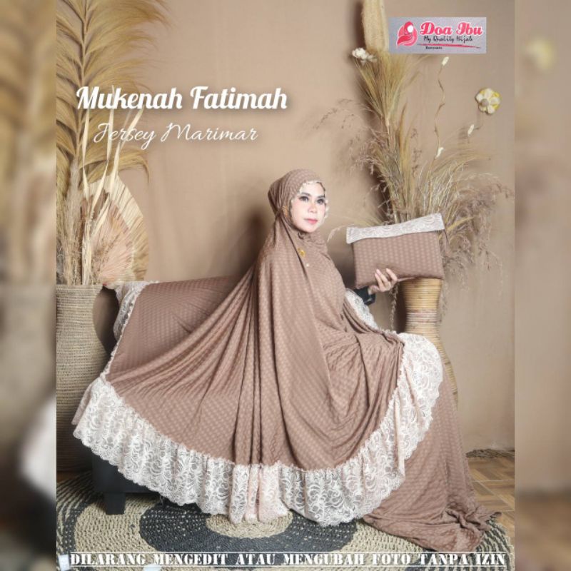 mukena fathimah doa ibu original ready stok
