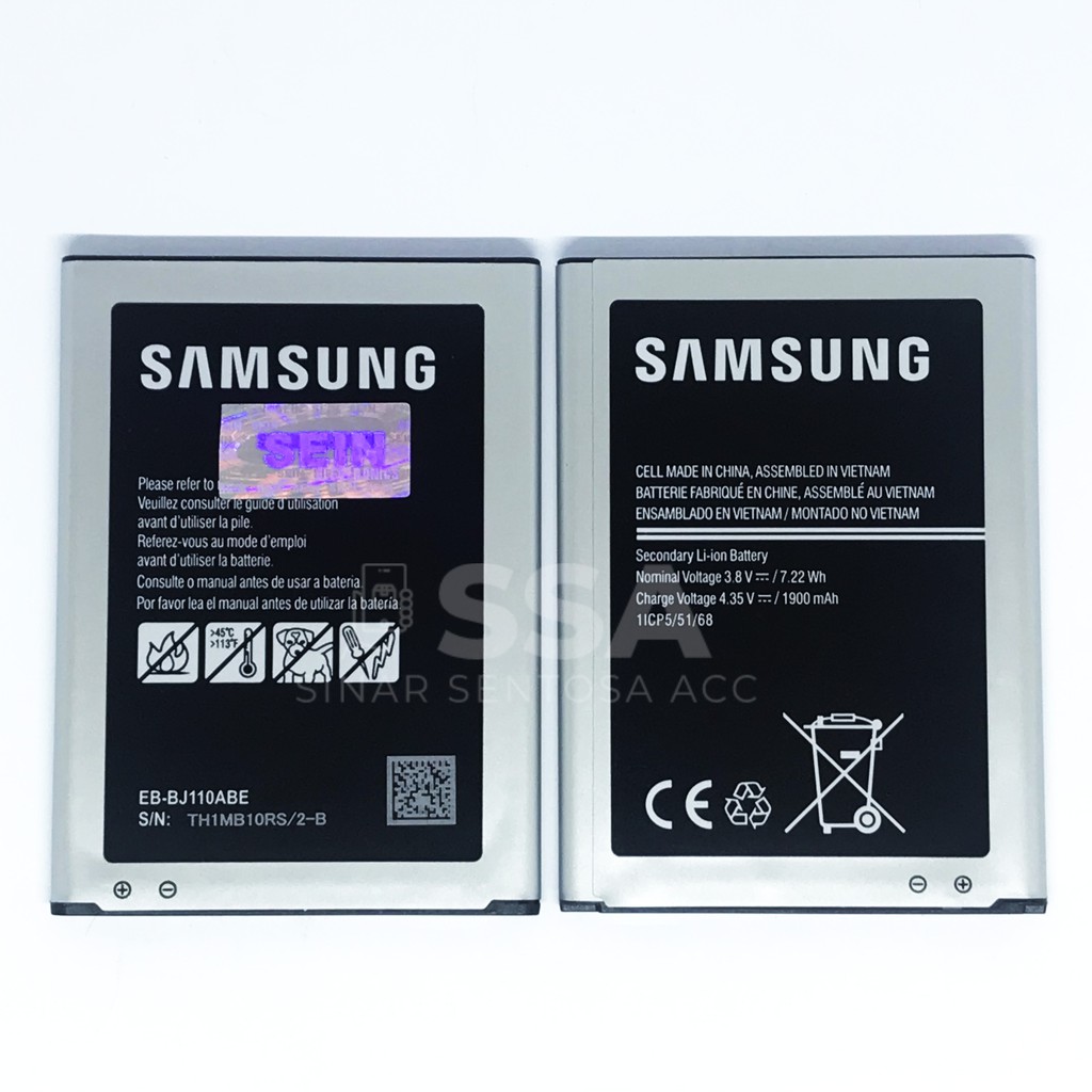 Baterai Original 100% Samsung Galaxy J1 Ace j110 J1 2015 S4 Mini EB-BJ110ABE Batrai Batu Batre Battery Batrei ORI HP