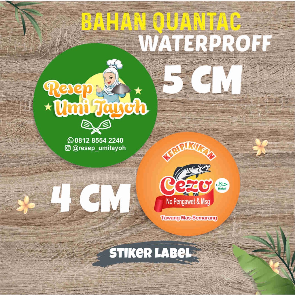 

stiker bulat bontak / stiker label / makanan 4 cm dan 5 cm