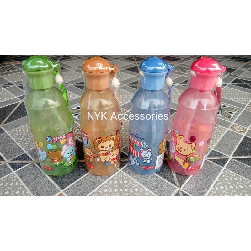 NYK TERMURAH Botol anak lion star Tynnos 450 ml / Botol karakter/Botol anak TK SD / Botol tali /Boto