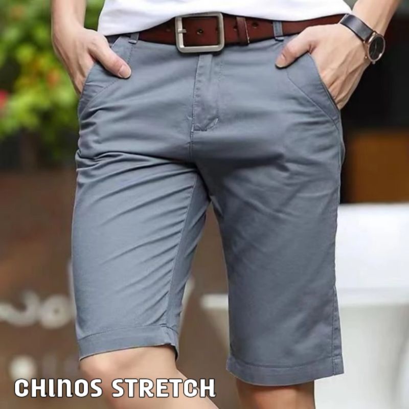 Celana Casual Pria Pendek Kain Melar Celana Santai