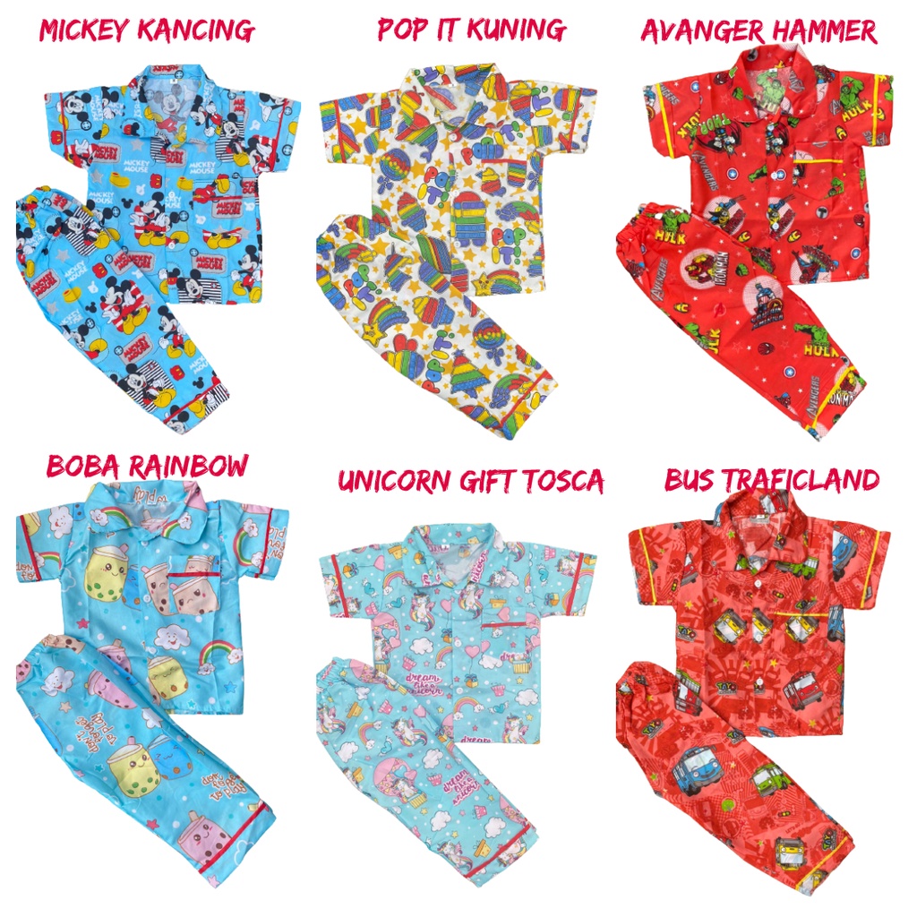 PIYAMA ANAK BABY / PIYAMA BAYI 0-18 BULAN BEBAS PILIH MOTIF