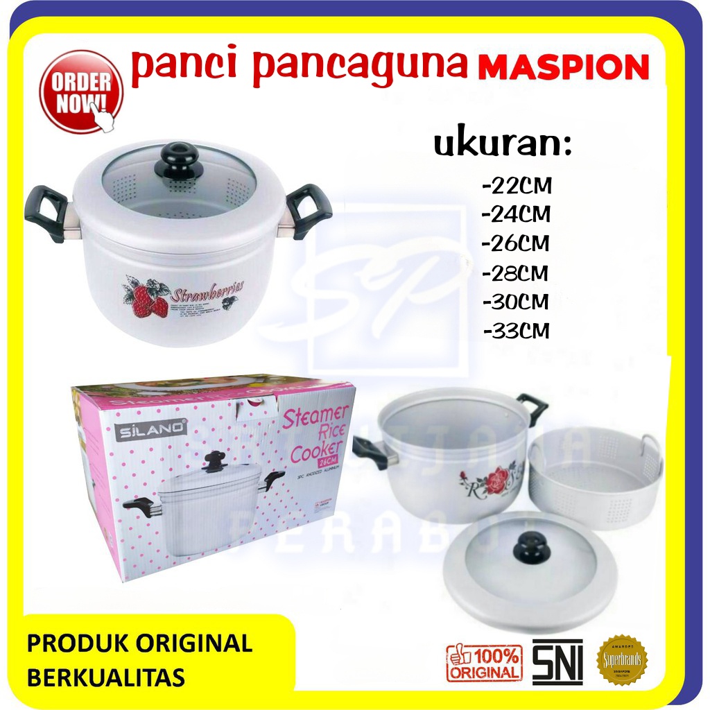 PANCI PANCA GUNA | STEAMER RICE COOKER MASPION 22, 24, 26, 28, 30, 33,37,40CM