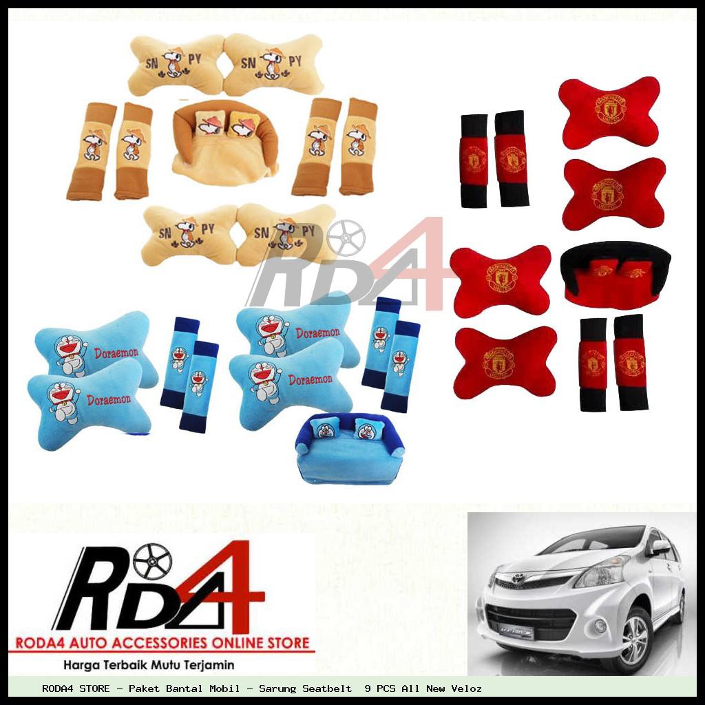 Paket Bantal Mobil - Sarung Seatbelt  9 PCS All New Veloz