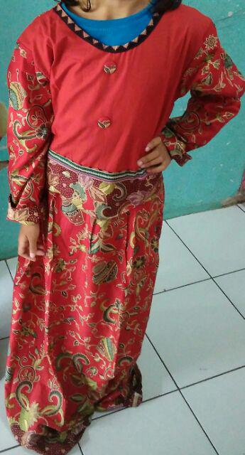Qnunbatik Batik Keluarga/family Gamis Muslim Krisdayanti (kd) Gentong Merah