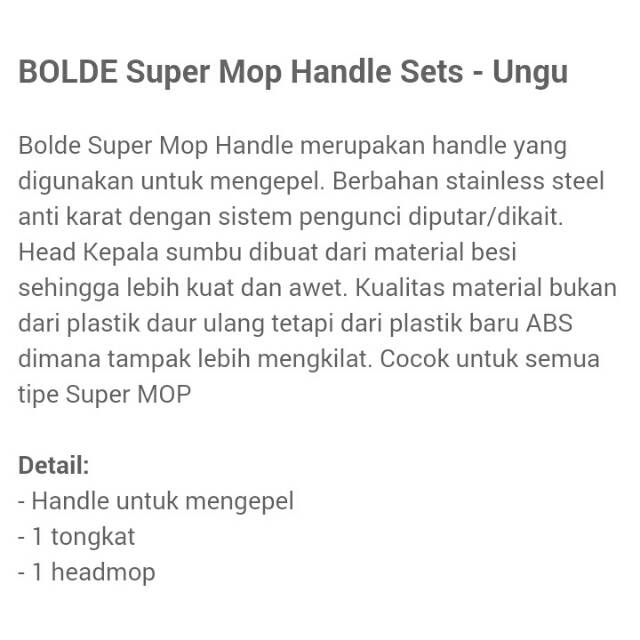 Handle Set Supermop Bolde