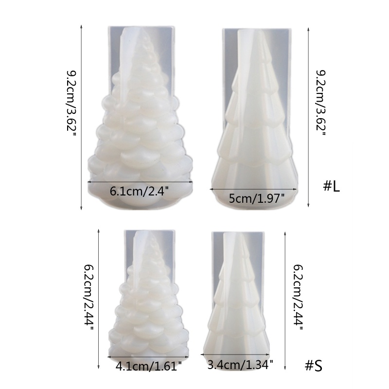 Siy Cetakan Resin Epoksi Bentuk Pohon Natal 3D Bahan Silikon Untuk DIY Perhiasan