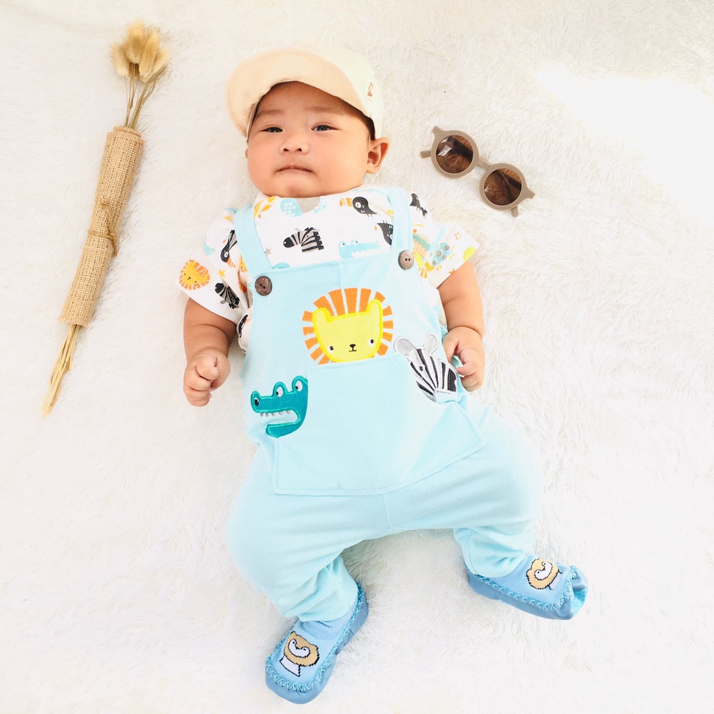 setelan overall cowok baby baju kodok bayi SNI lucu fashion ZOO OVERALL/ dobby the dino / led cloud 0 12 18 bulan 1 tahun cewek cowok unisex baju anak lucu