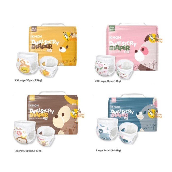 K-Mom Dual Story Pull Up Diaper (Pants / Celana) - Xxxl28 / 3Xl28