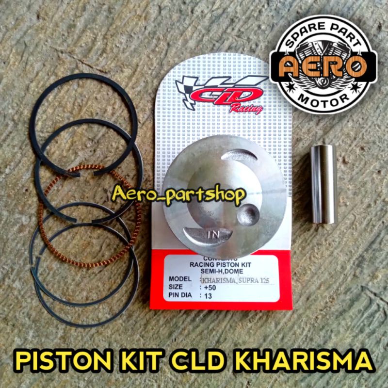PISTON KIT HONDA KHARISMA/SUPRA X 125 SEMI H-DOME MERK CLD
