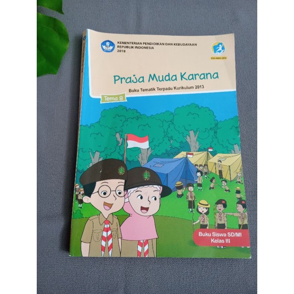 Preloved/Bekas Buku Tematik Kelas 3 Tema 8 Praja Muda Karana
