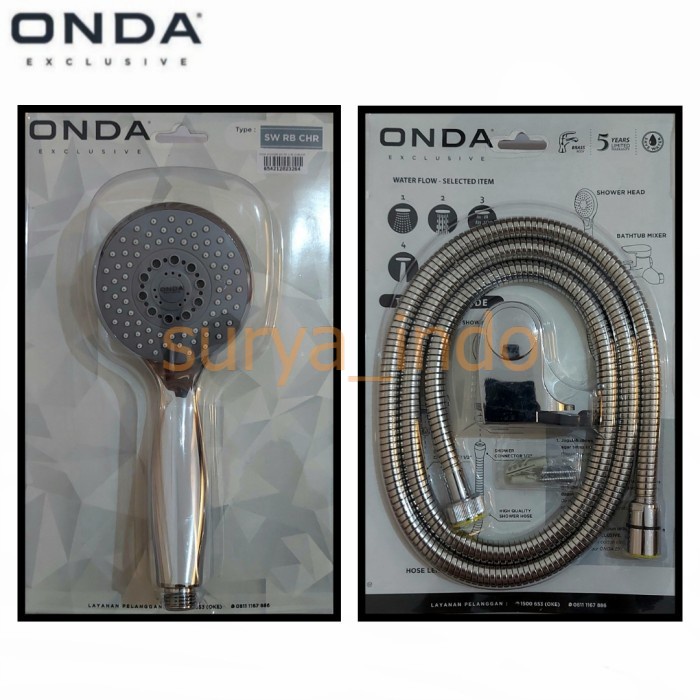 SHOWER MANDI / SHOWER TANGAN SET ONDA SW RB CHR HANDSHOWER SET