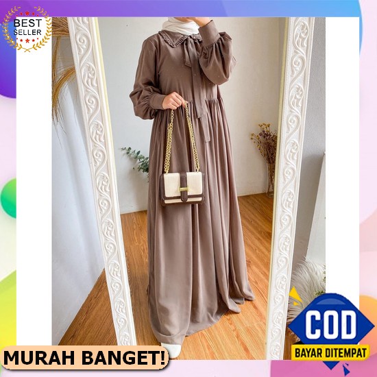 Baju Gamis Wanita Toyobo Remaja Lembut Trendy Cewek Murah Meriah K3Y5 Model Sekarang Adem Big Size S